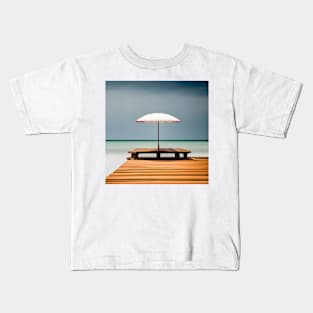 Minimalist Beach Landscape Kids T-Shirt